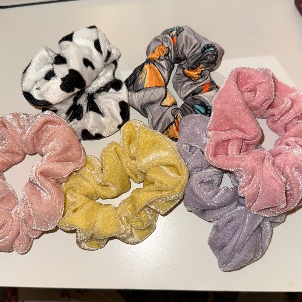 Assorted hair scrunchies